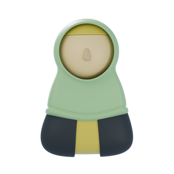 3D Female moslem Illustration png