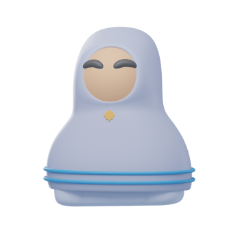 3D Female moslem Illustration png