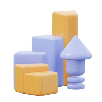 3D Growth Up Illustration png