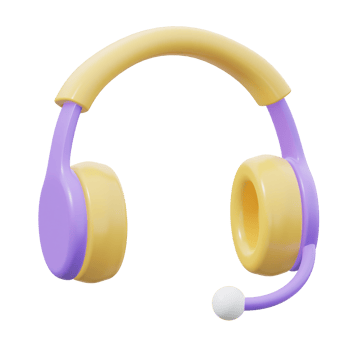 3D Headphone Illustration png