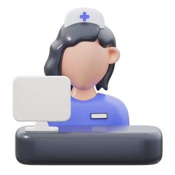 3D Hospital Reception Illustration png