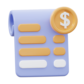 3D Invoice Illustration png