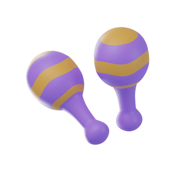 3D Maracas Illustration png