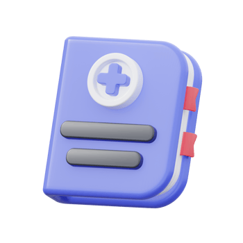 3D Medical Book Illustration png