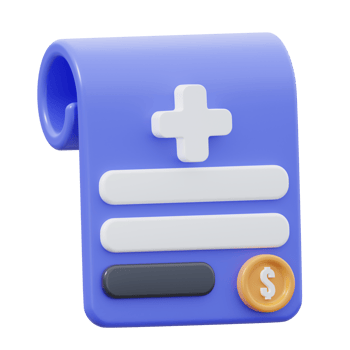 3D Medical Invoice Illustration png
