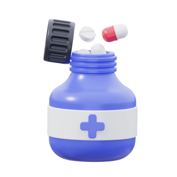 3D Medicine Bottle Illustration png