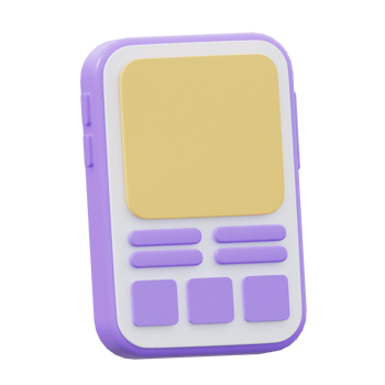 3D Mobile UI Illustration png