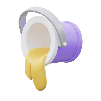 3D Paint Bucket Illustration png