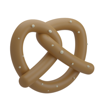 3D Pretzel Illustration png