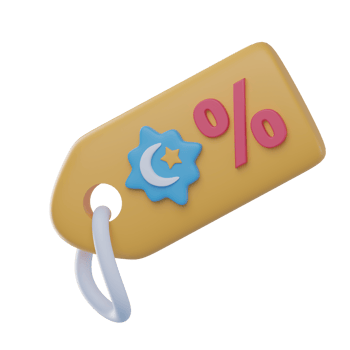 3D Ramadan Discount Illustration png