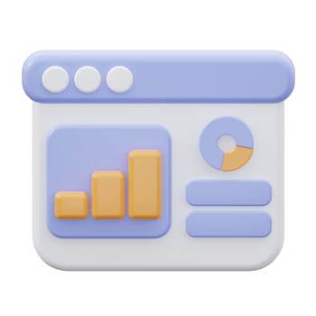 3D Statistics Illustration png