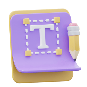 3D Typography Illustration png