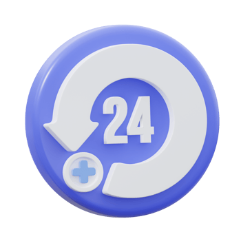 3D 24 Hours Illustration png