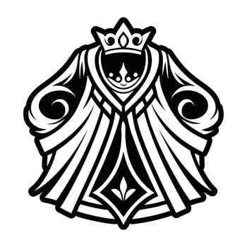 King robe icon in glyph style vector