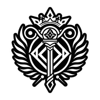A glyph style icon of caduceus vector