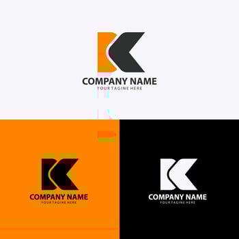 letter BK logo design vector