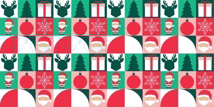 New Year seamless repeating geometric pattern for wrapping paper, background, wallpaper. vector