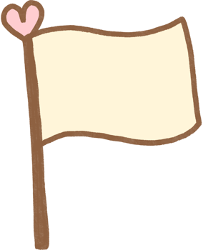 pastel yellow flag with pink heart png