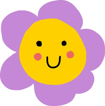 Purple flower nursery illustration clipart illustration vector