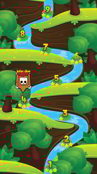 Game Level Map Nature Forest River vector