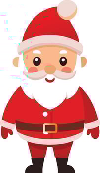 Christmas Santa red cloth vector