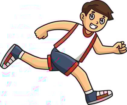 Track and Field Athlete Jumping Hurdle Clipart vector