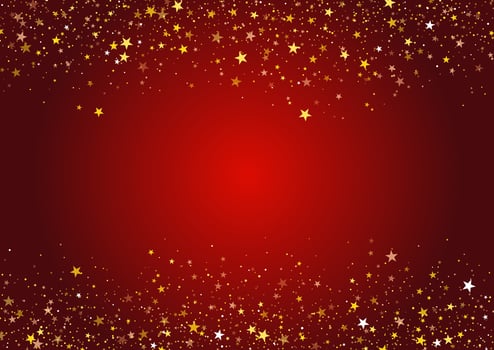Christmas background with glittery stars design vector