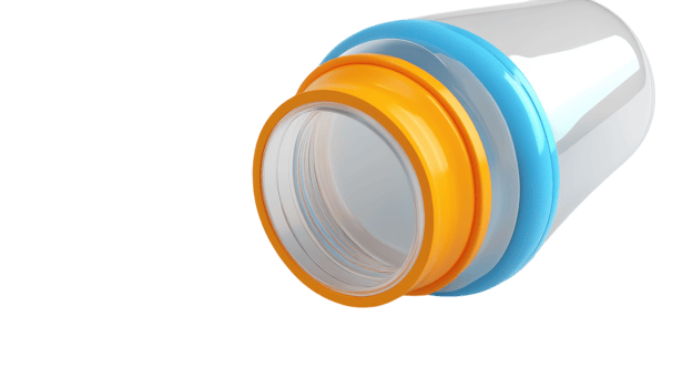 Brightly colored baby bottle with a sleek design and easy-to-hold grip, suitable for infants and toddlers during feeding time. png