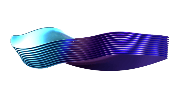 3D Wave abstract blue and purple motion png