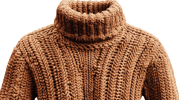 Stylish High Neck Sweater Featuring Chunky Knit Design Perfect for Winter Fashion and Cozy Outfits. png