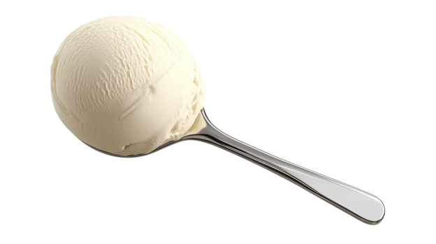 Delicious Ice Cream Scoop with Vanilla Flavor Perfect for Summer Treats and Desserts. png