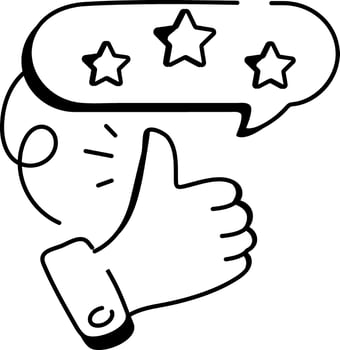 Testimonial icon in drawing style vector
