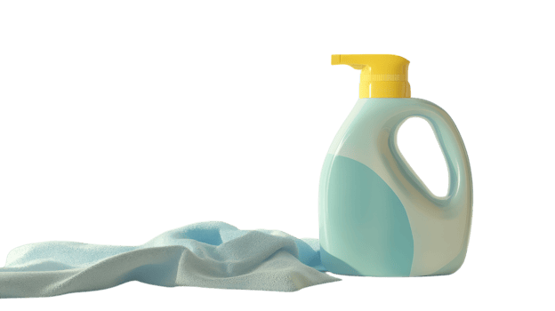 A Laundry Detergent Bottle and Fabric Softener Displayed Together for a Clean and Fresh Laundry Experience. png