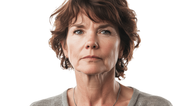 An Introspective Middle-Aged Woman Reflecting on Life Choices and Deep Contemplation, Suitable for Themes of Self-Discovery and Emotion. png