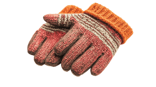 A Pair of Warm Winter Gloves Perfect for Cold Weather Fashion and Outdoor Activities Including Skiing, Snowboarding, and Winter Hiking. png