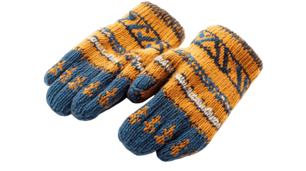 A Cozy Pair of Warm Winter Gloves Perfect for Cold Weather Activities and Fashionable Style Enhancement. png
