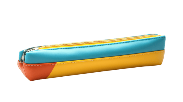 Stylish and Functional Zippered Plastic Pencil Case Ideal for School Supplies and Organization. png