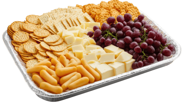 Delicious Platter of Assorted Cheeses with Crackers Perfect for Entertaining Guests at a Gathering or Party. png