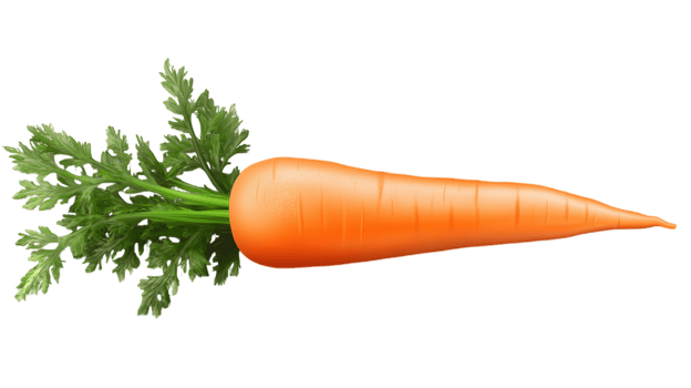 Realistic Carrot with Fresh Green Greens on Top, Perfect for Illustrating Healthy Eating, Organic Farming, and Culinary Themes. png