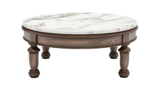 Stylish Round Coffee Table with Elegant Marble Top for Modern Living Spaces and Interior Design Projects. png