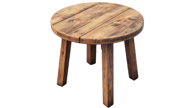 Rustic Wooden Side Table Ideal for Home Decoration, Living Room, or Cozy Spaces. png