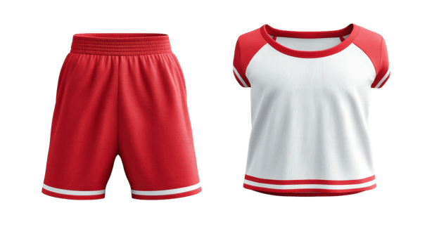 A Complete Set of Comfortable Sports Shorts and Jersey Perfect for Athletic Activities or Casual Wear Including Training and Outdoor Sports. png