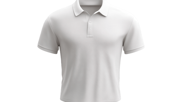 A white polo shirt on a black background png
