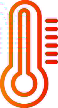 Thermometer Colorful Icon Icon vector
