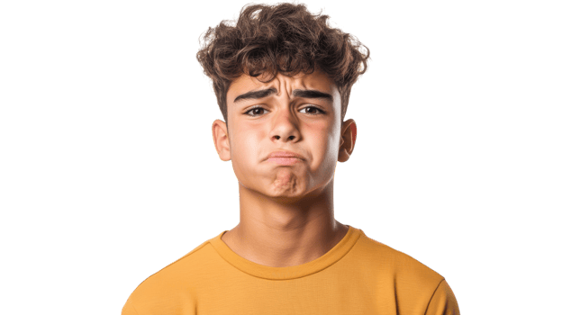 A young man with curly hair and a yellow shirt png