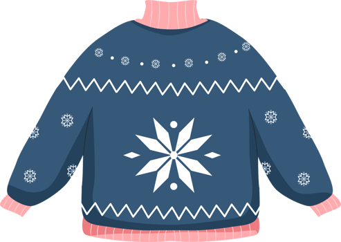 warm kintted sweater navy png