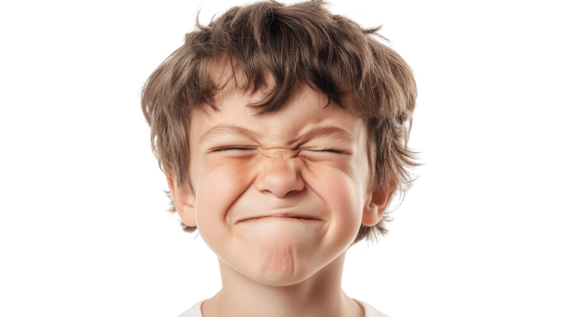 A boy with his mouth open and a smile png