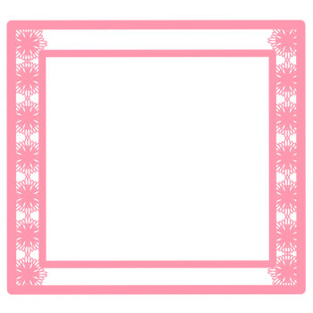 A pink square frame with a pattern png