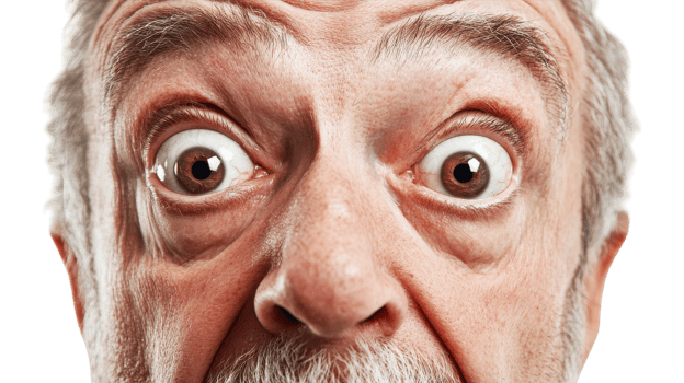 A man with a mustache and a big mouth png