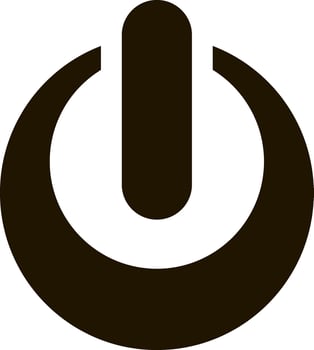 Button turn icon isolated Stencil technology clipart vector